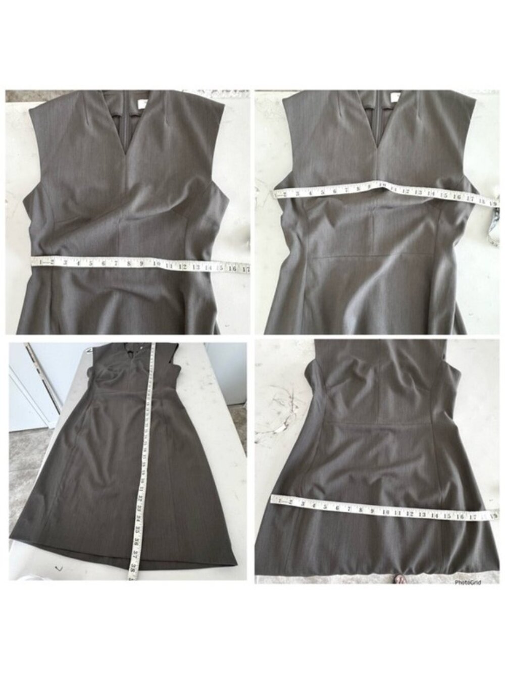 MM Lafleur The Aditi 2sleeveless shift Dress Charcoal steel gray size 6 - Picture 8 of 10